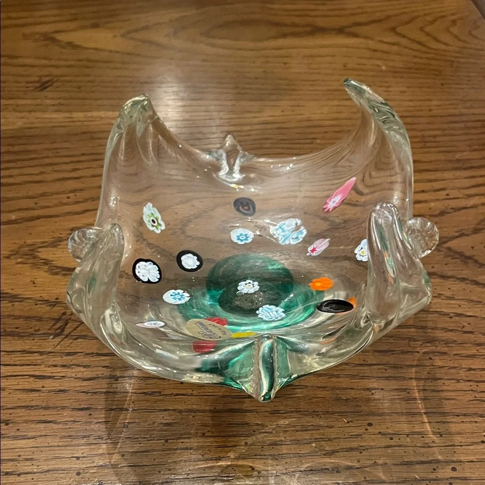 Lavorazione Arte Murano‎ Glass Bowl Clear Curved Dish
